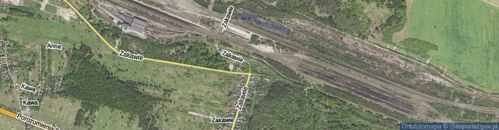 Zdjęcie satelitarne Zakawie ul.